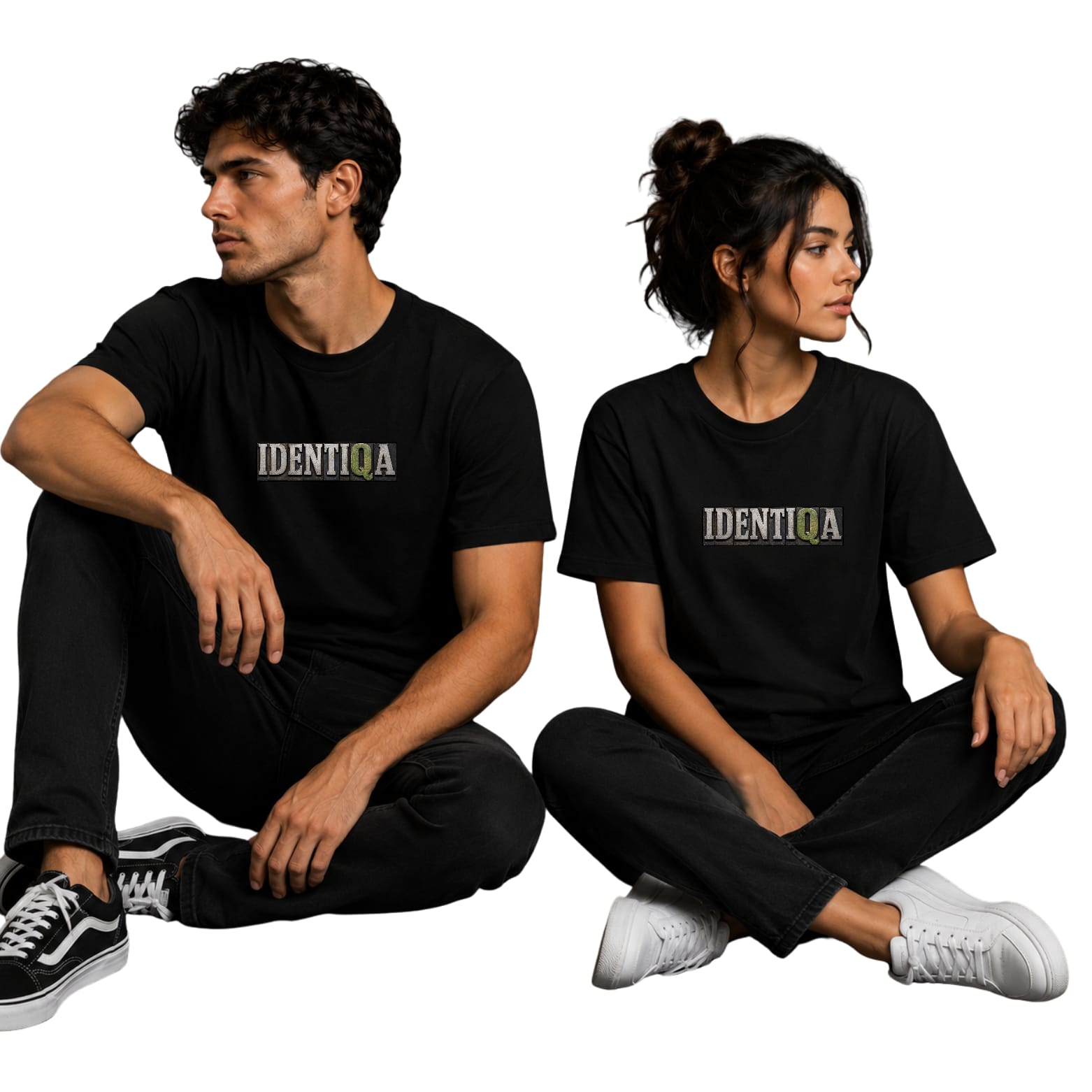 IDENTIQA Premium Crew Neck Tee | Unisex Solid | 100% Bio-Wash Cotton